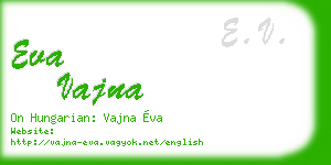 eva vajna business card