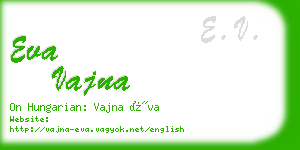 eva vajna business card